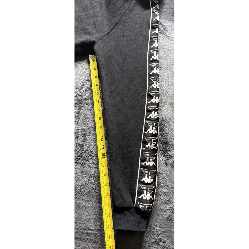 Kappa Pullover Hoodie Sweatshirt w/Embossed Chest Logo Black Sz. Medium - Picture 11 of 11